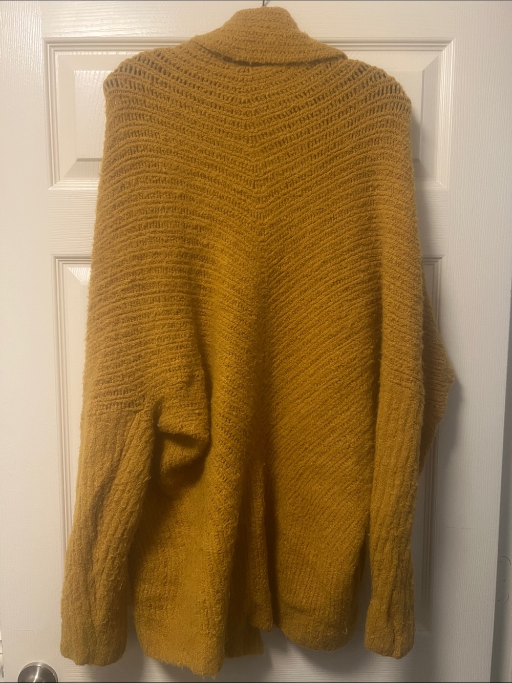 Anthropologie Golden Mustard Open-Front Shawl Cardigan (Bin 3-016) - Picture 3 of 5